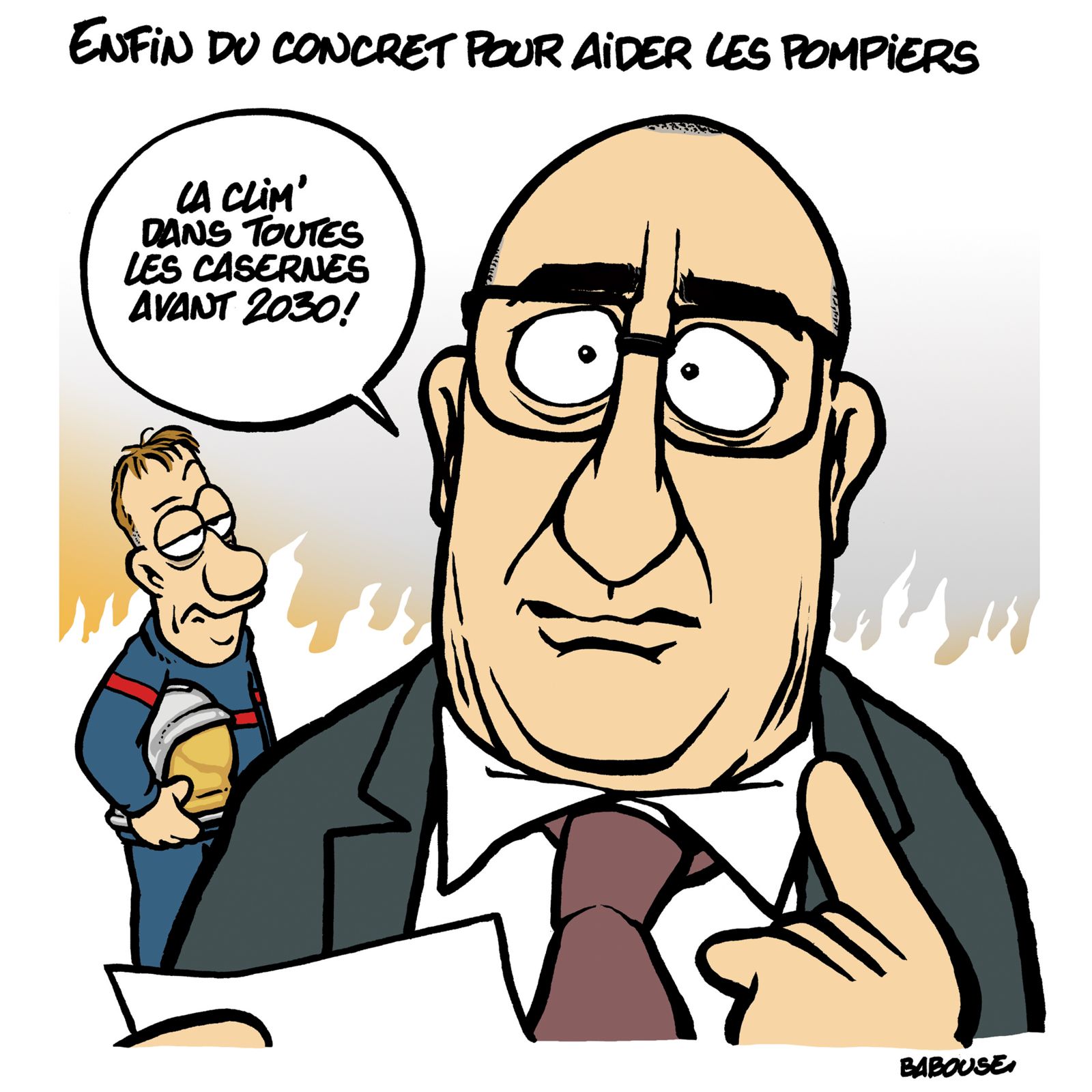 Le trou de balle des pompiers.