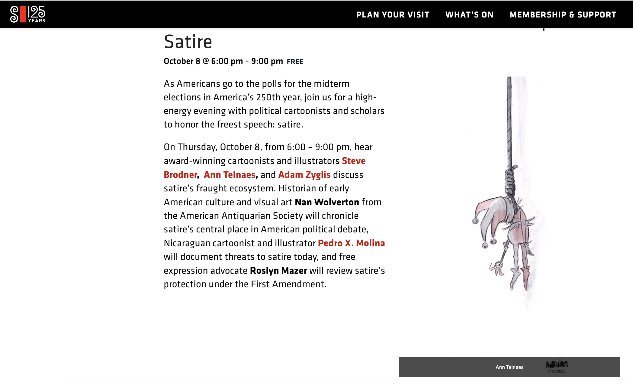 Talking satire at the Society of Illustrators