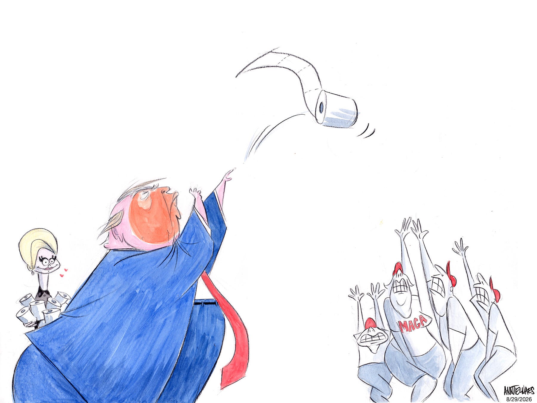 Trump and toilet paper