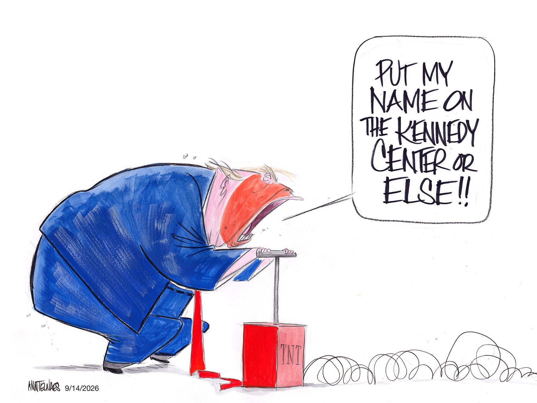 Trump is using blackmail to get his name on the Kennedy Center